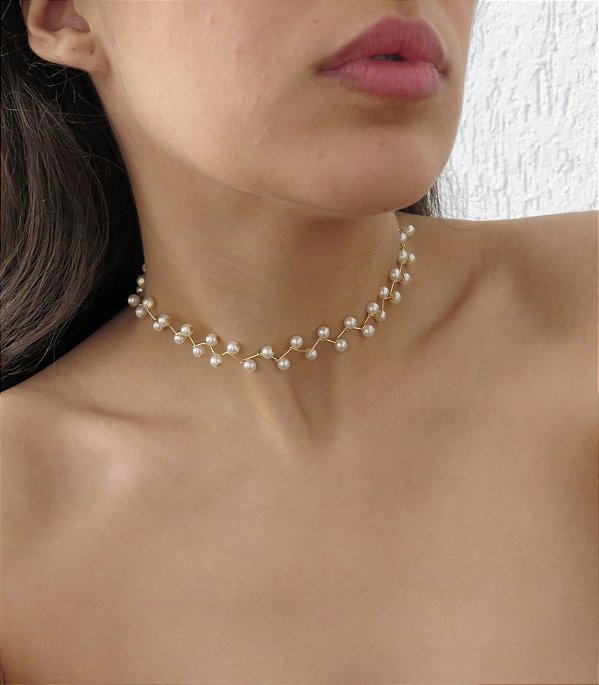 Choker pérolas