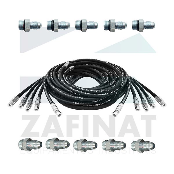 Kit Completo Mangueira Prensada Tam G Para Bloco De 8mm
