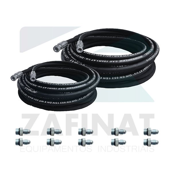 Kit Completo Mangueira Prensada Tam P Para Bloco De 10mm