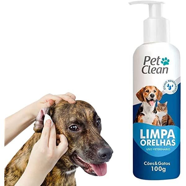 Limpa Orelha de Cães e Gatos 100ml Pet Clean Previne Ottites