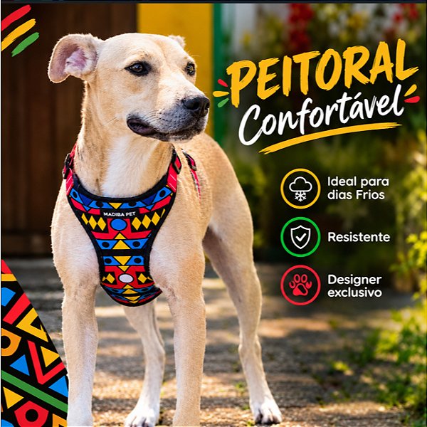 Coleira Peitoral com Guia para Cachorros Neoprene Samakaka Rosa