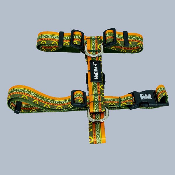 Peitoral H Africa Green para Cães Madiba Pet