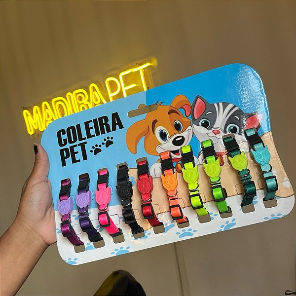 Cartela de Coleiras para Gatos - PetShop 10 unidades Sortidas