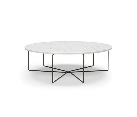 Mesa de Centro Aran Preta com tampo Branco Diamante