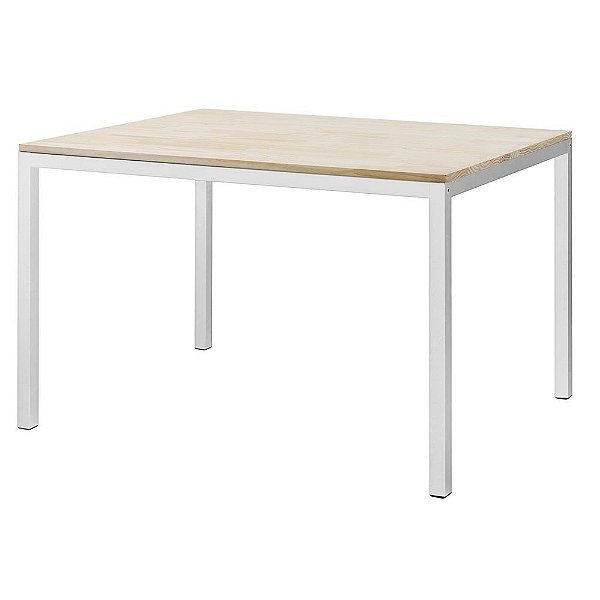 Mesa de Ferro Branca com Tampo em MDF