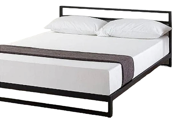 Cama de Ferro Fiorela Preto King Size 1,86x1,98 com 20cm do Chão