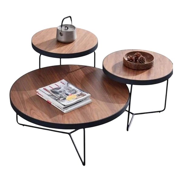 Trio de Mesas de Centro Charlote MDF Noronha