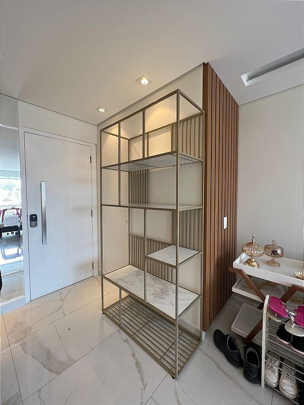 Estante de Ferro Dourada  2.00x1,00x0,40