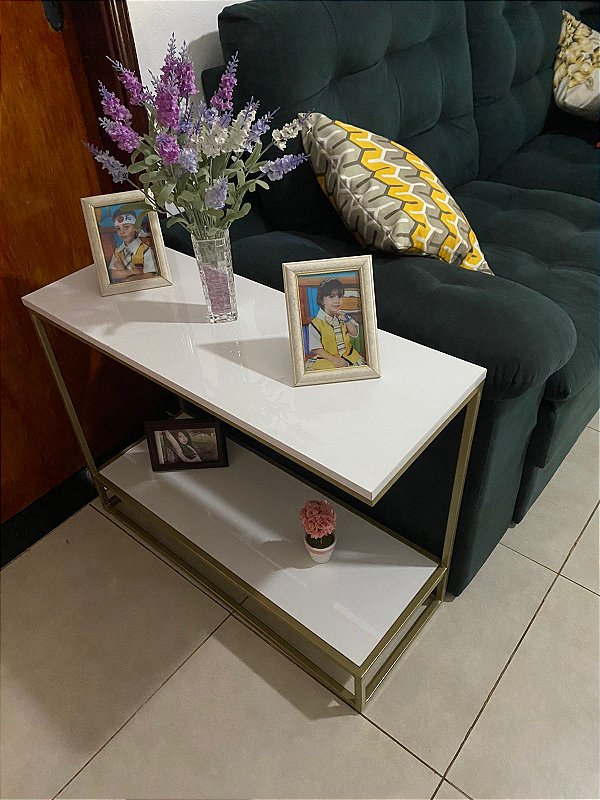 Mesa de Apoio Sofá Modelo Lara Indicado Para o Lado Direito