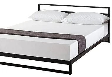 Cama de Ferro Fiorela Preto King Size 1,86x1,98 com 35cm do Chão