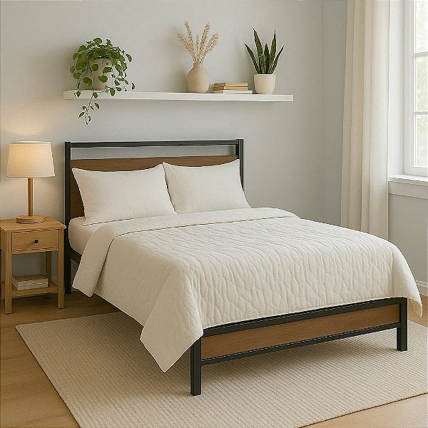 Cama de Ferro Giovana King Size 1,86x1,98 com 35cm do Chão