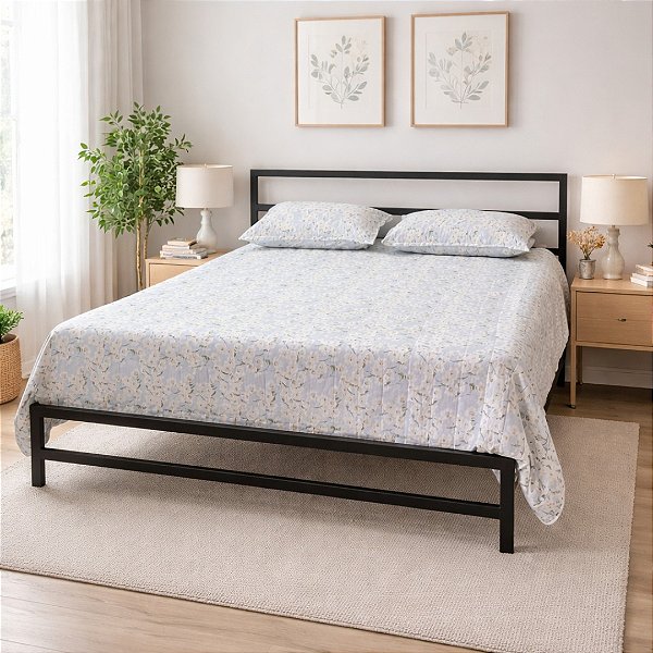 Cama de Ferro Fiorela de Casal 1,38x1,88 com 35cm do Chão