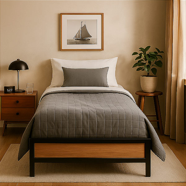 Cama Box de Ferro Solteiro para Colchão de 88X1,88