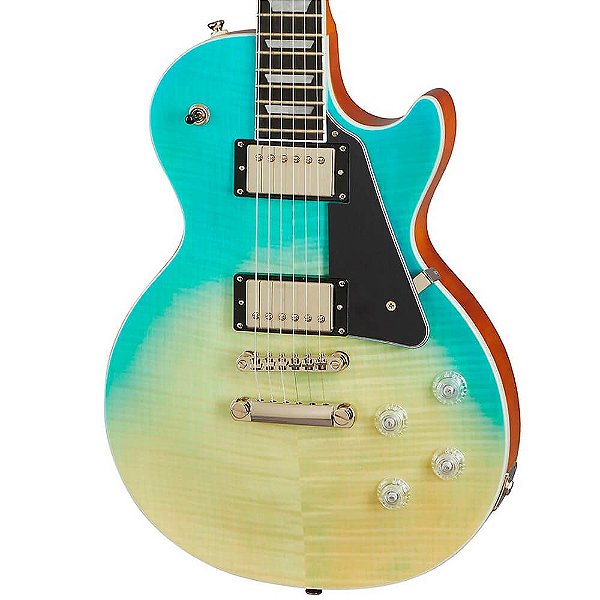 Guitarra Epiphone Les Paul Modern Figured Caribbean Blue Fade