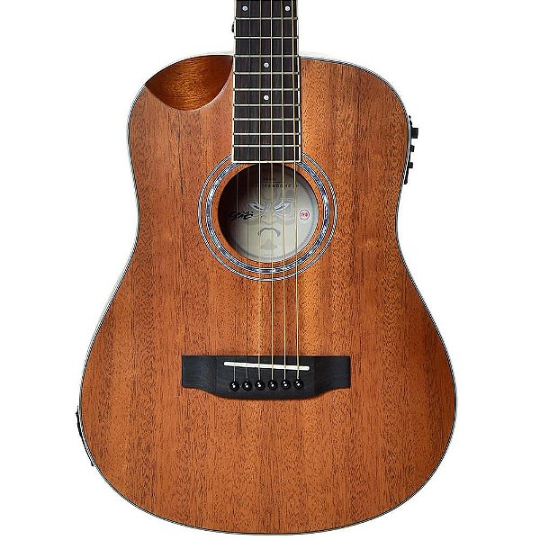 Violão Elétrico Seizi Baby Akira Half Cutaway Canhoto Mahogany com Bag