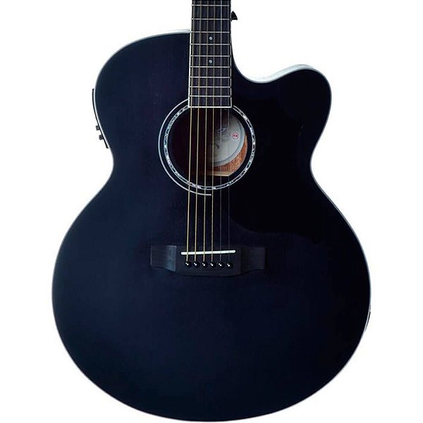 Violão Elétrico Seizi Shogun Cutaway LTD ED Open Pore Black com Bag