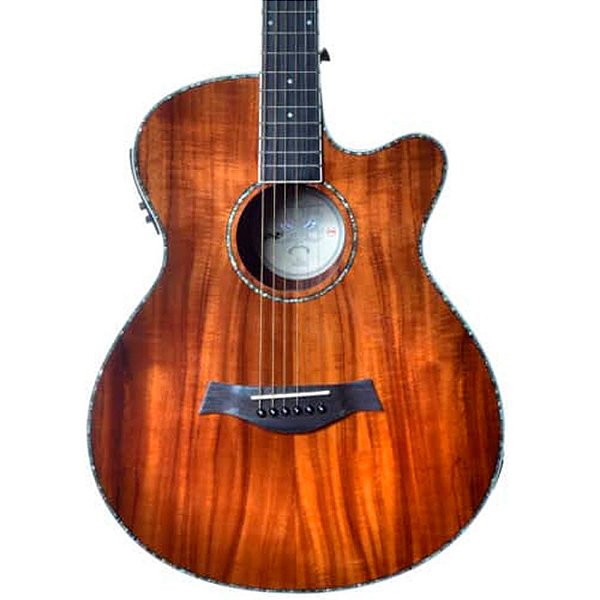 Violão Elétrico Seizi Kyoto Abalone Cutaway Koa com Bag