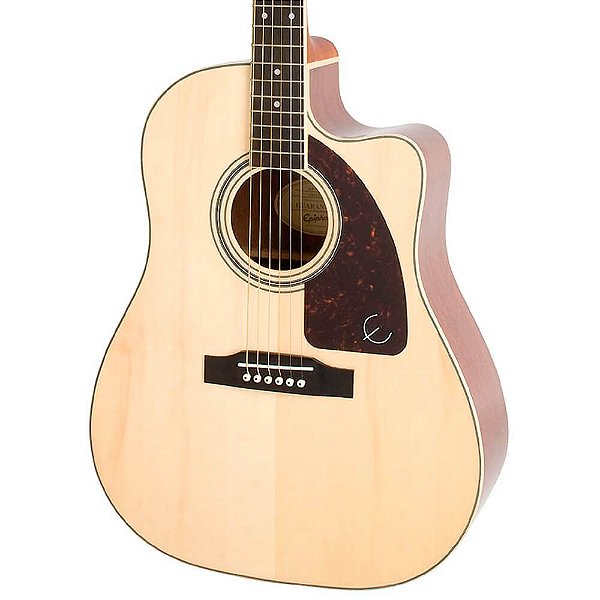 Violão Elétrico Epiphone AJ220 SCE Solid Top Folk Natural