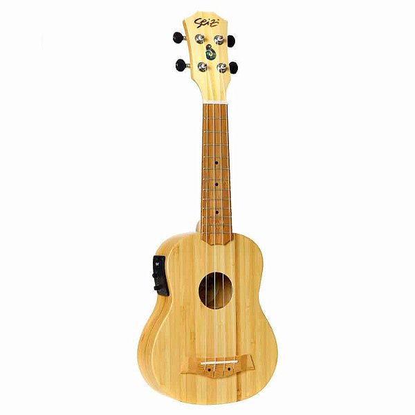 Ukulele Elétrico Seizi Bali Soprano Solid Bamboo com Bag