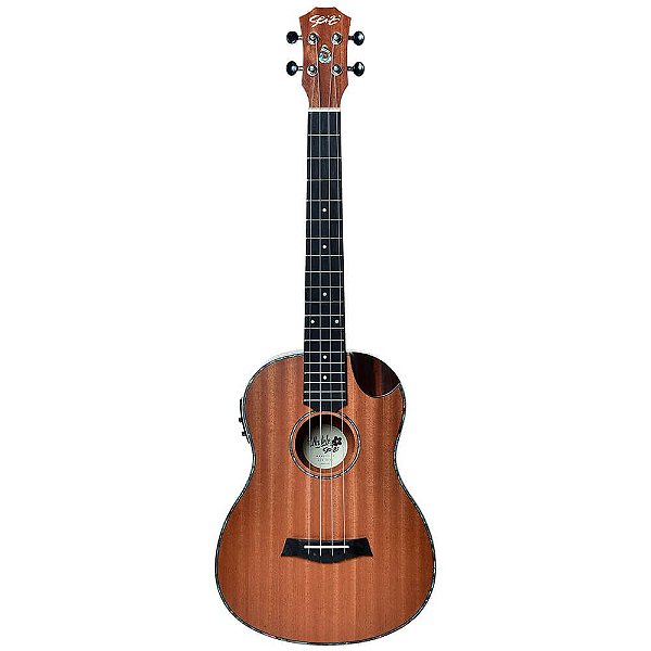 Ukulele Elétrico Seizi Maui Crush Baritono Sapele com Bag