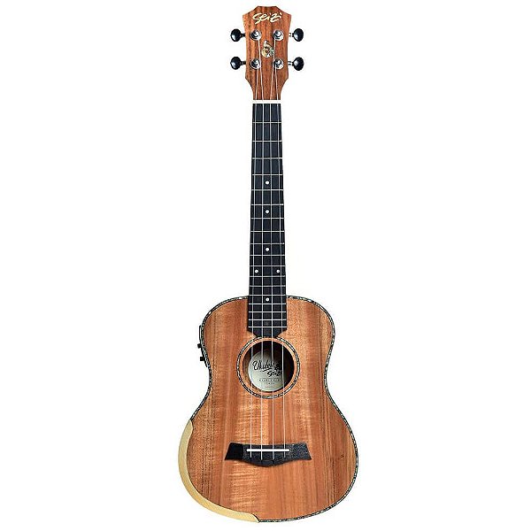 Ukulele Eletro-Acústico Seizi Kauai Tenor Koa com Bag