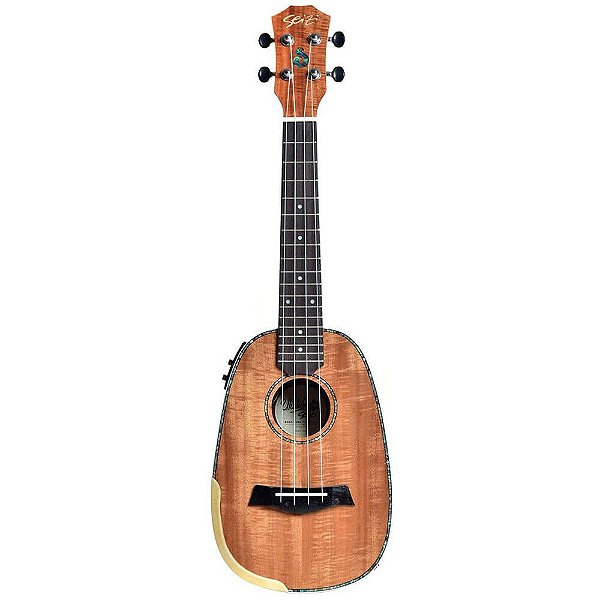 Ukulele Elétrico Seizi Bora-Bora Plus Pineapple Concert Koa com Bag