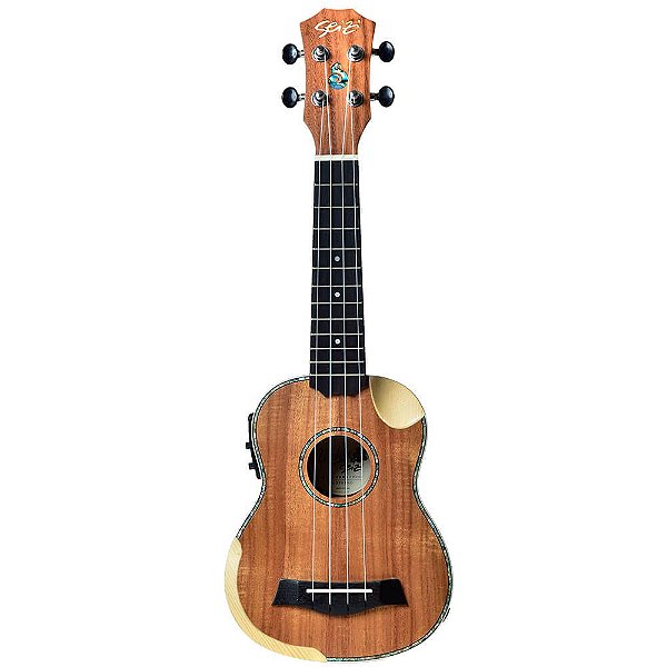 Ukulele Elétrico Seizi Bora-Bora Crush Soprano Koa com Bag