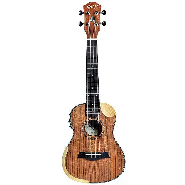Ukulele Elétrico Seizi Bora-Bora Crush Concert Koa com Bag