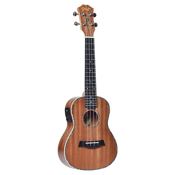 Ukulele Elétrico Seizi Maui Plus Concert Sapele com Bag