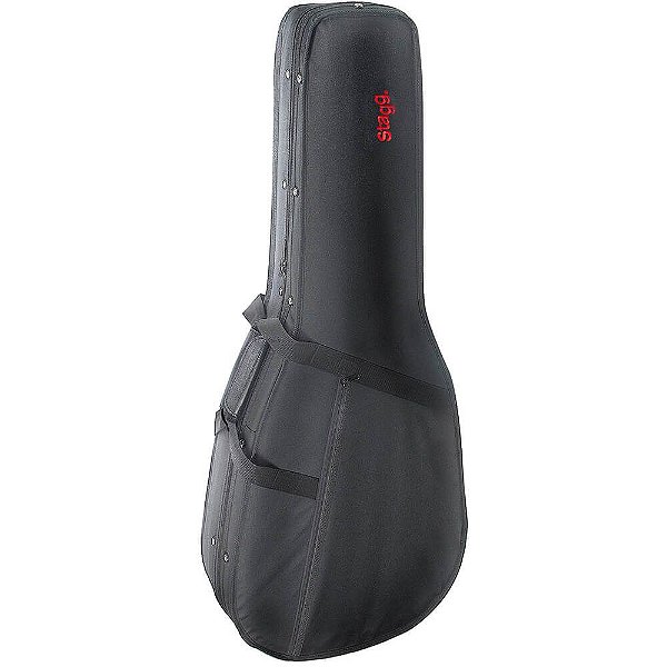 Semi Case Stagg HGB2-W Preto para Violão Folk