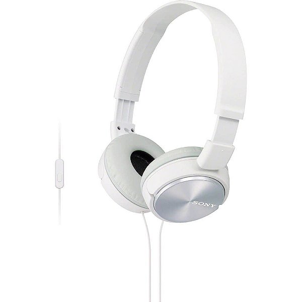 Fone de Ouvido Sony MDR-ZX310AP Branco com Microfone