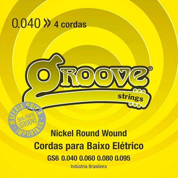 Encordoamento Solez GS6 0.40/0.95 Groove para Baixo 4 cordas