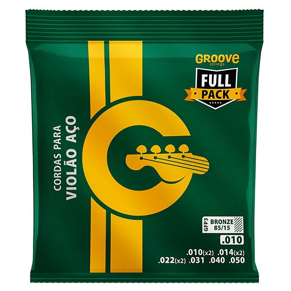 Encordoamento Solez GFP3 .010/.050 Groove para Violão Aço