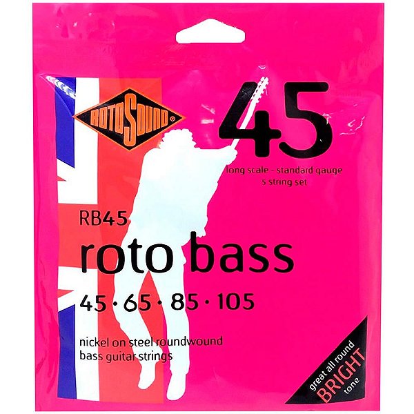 Encordoamento 4C Rotosound RB45 045/105 para Contrabaixo