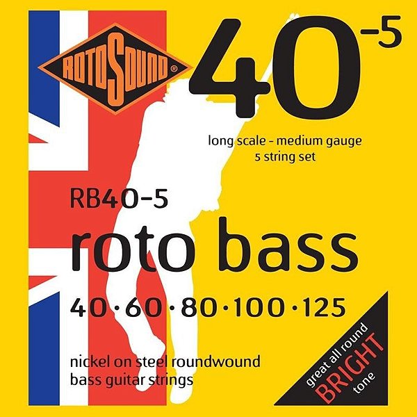 Encordoamento Rotosound RB40-5 Híbrida 40/125 para Baixo