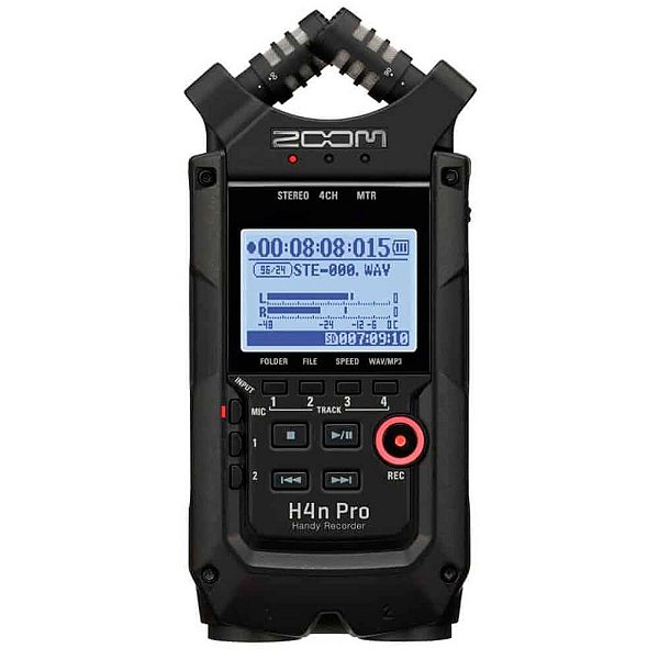 Gravador Digital Portátil Zoom H4n Pro Handy Recorder Black