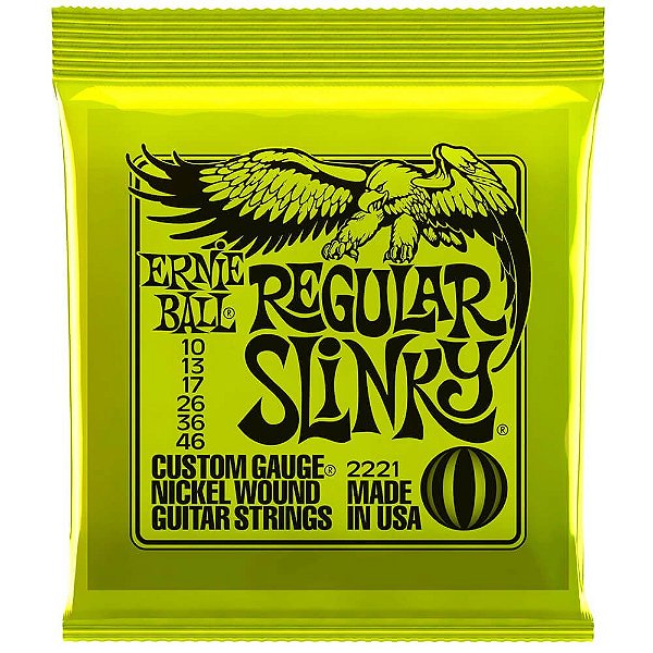Encordoamento Ernie Ball Regular Slinky 2221 010 P/ Guitarra