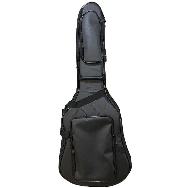 Semi Case Log Bags Lona Preta para Violão Folk