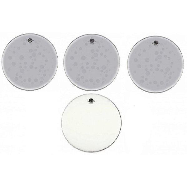 Kit de Peles Luen Percussion Dudu Double Clear Standart