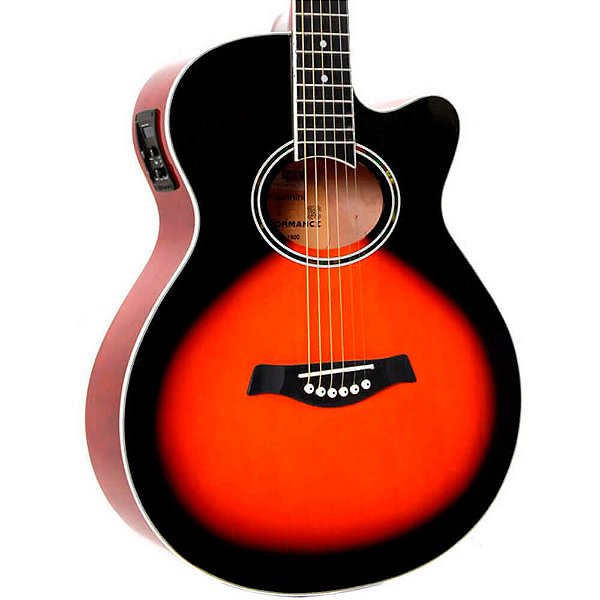 Violão Elétrico Giannini GSF-1D com Cutaway Sunburst