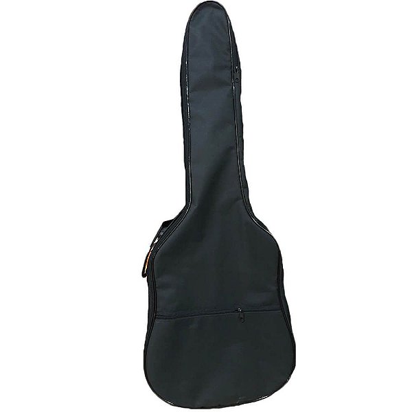Bag Capa Log Bags Luxo Preta para Violão Folk