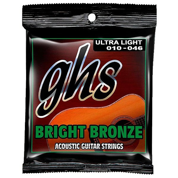 Encordoamento GHS Bright Bronze BB10U 010 para Violão Aço