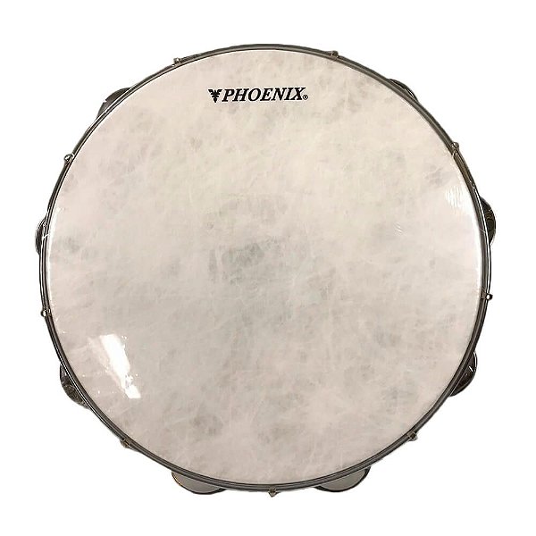 Pandeiro Acrílico Phx 91A BL 12" Azul Pele Animal Sintético