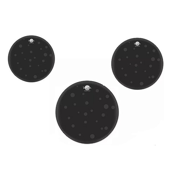 Kit de Peles Luen Percussion Dudu Hydraglide Black Fusion