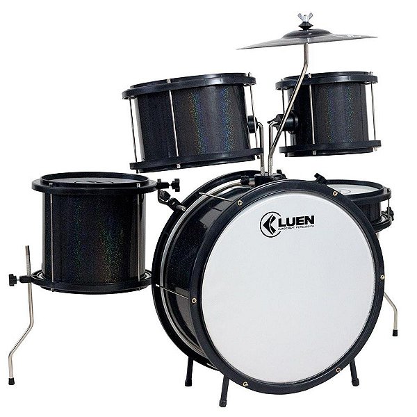 Bateria Infantil Luen Percussion Pop Bumbo 14 Preta