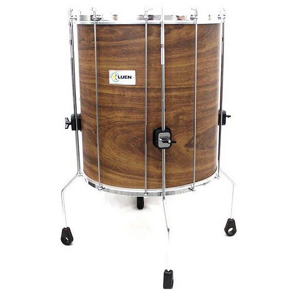 Surdo Luen 60x18 Linha Guetto Imbuia com Pele Animal