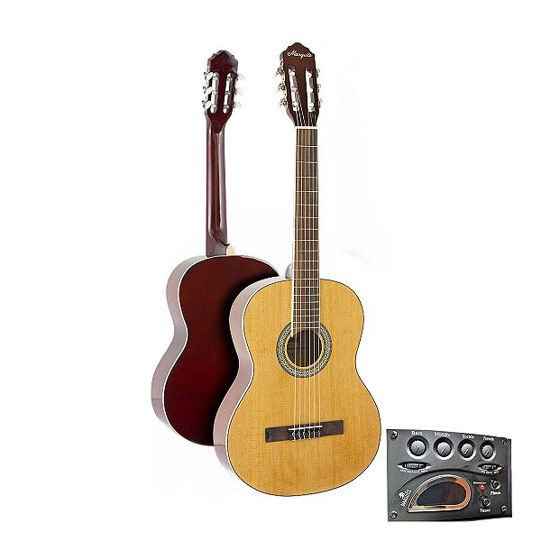 Violão Eletro-Acústico Marquês VN-14 Ativo Nylon Natural