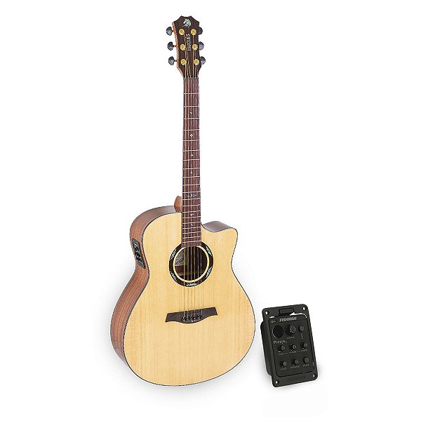 Violão Eletro-Acústico Marquês VA-41 Jumbo Ativo com Cutaway
