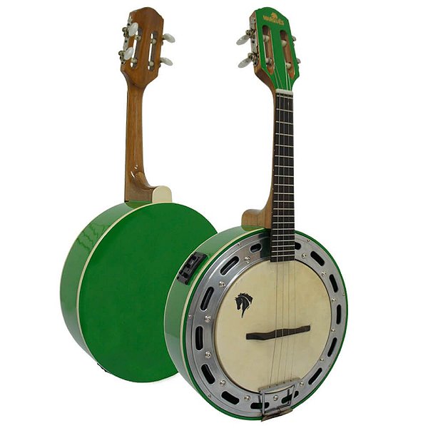 Banjo Eletro-Acústico Marquês BAJ-88 Ativo 4 Cordas Verde