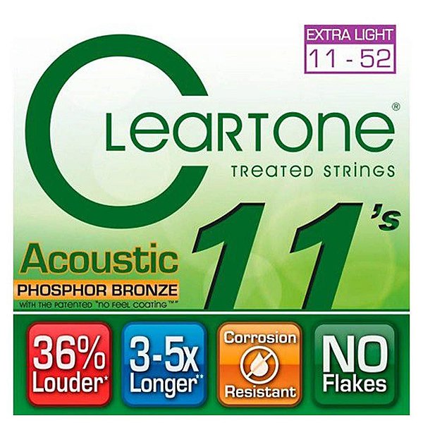Encordoamento Cleartone 7411 Acoustic .011/.52 Violão